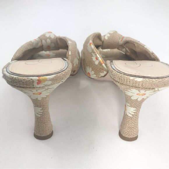 Jessica Simpson MAYXIE Floral Burlap Slip on Heeled Sandals - Picture 11 of 15